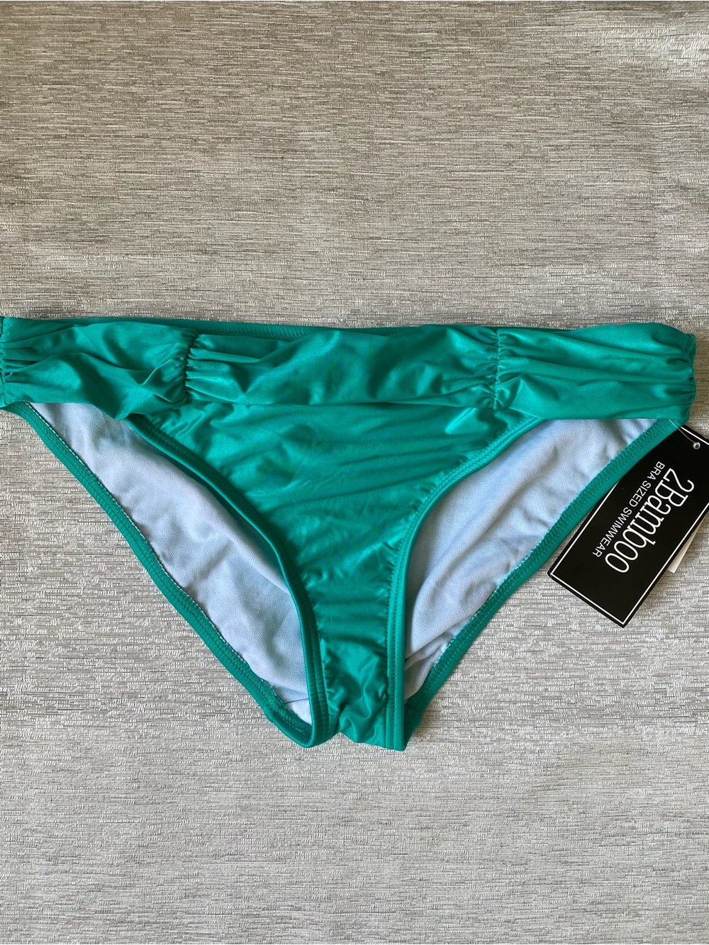 2bamboo Teal Ruched Bikini Bottom NWT